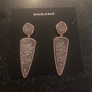Baublebar gold and druzy earrings